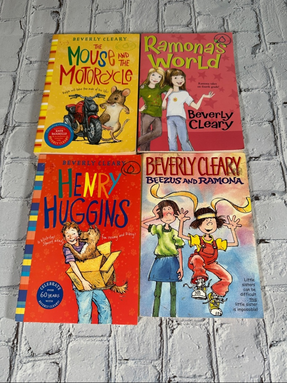 Beverly Cleary 4-Book Set — Colorful Kids Classics Ramona’s World The Mouse Etc.